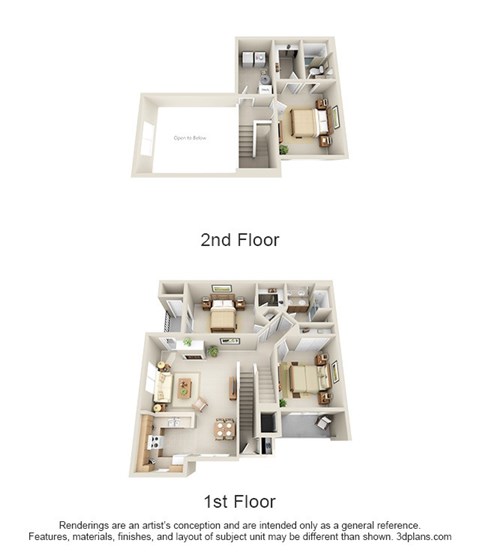 Floor plan for 3 beds, 2 baths, 1450 sqft